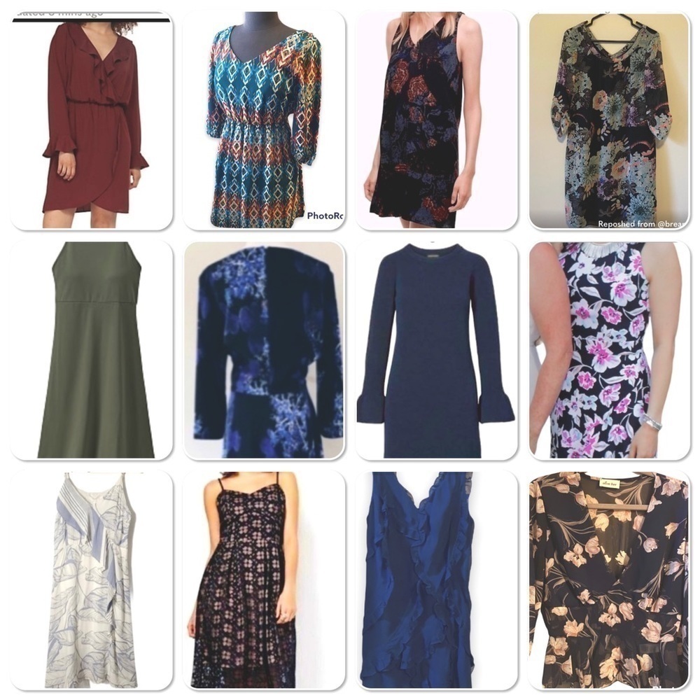 𝅺Dresses at a glance. See my closet for details. 🌿🌿🌿